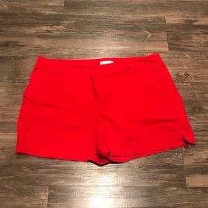 NY&C Red 4” Chino Shorts